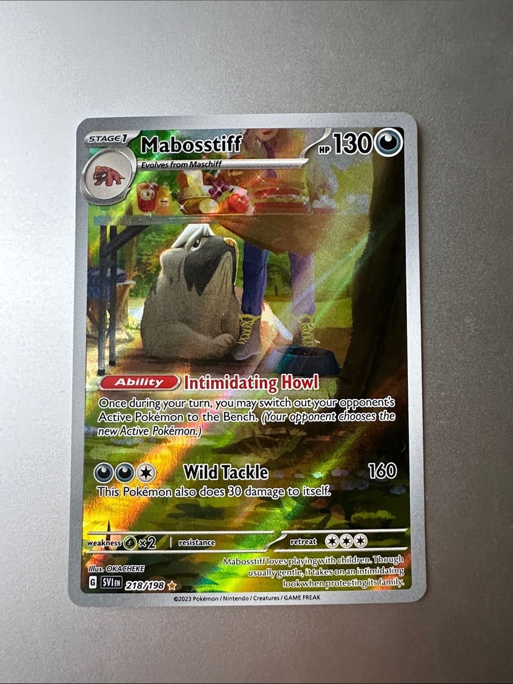 Mabosstiff Holo Rare Pokémon Card